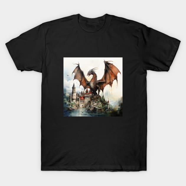 Jabberwocky Alice in Wonderland T-Shirt by tfortwo